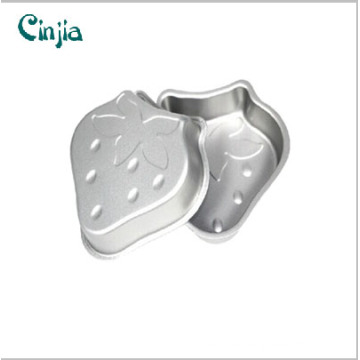 Cheap Aluminum Bakeware Strawberry Shaped Cake Mould